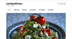 Desktop Screenshot of cocinayletras.com